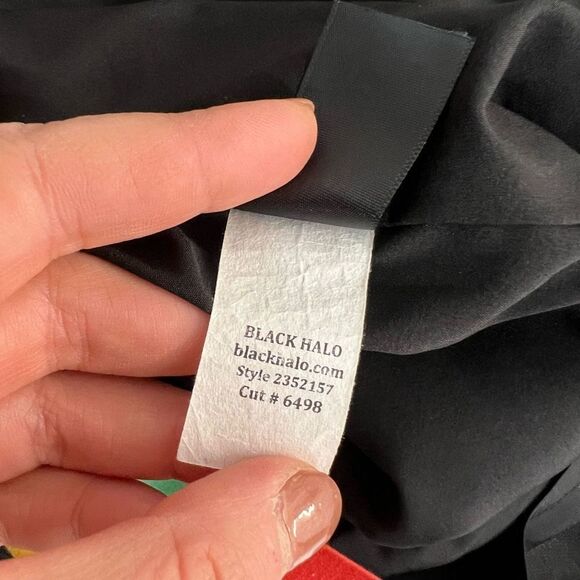 Black Halo Amorie sheath dress in colorful prismatic print size 8 - Picture 10 of 11